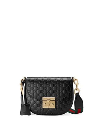 gucci padlock medium guccissima curved crossbody bag|Gucci crossbody jewelry.